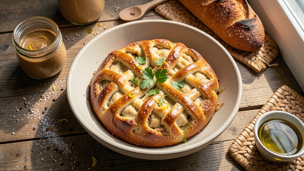 Armenian Tahini Bread Recipe: Nutty, Crunchy Crust With Tahini Swirls