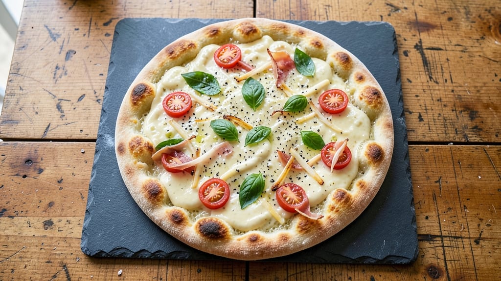 Alfredo Flatbread Pizza Recipe: Crispy Crust Meets Creamy Cheese Swirls