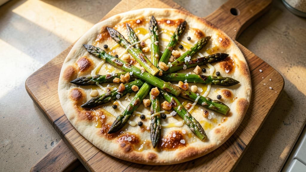 Asparagus Flatbread Pizza Recipe: Charred Greens and Crispy Crust in 20 Minutes