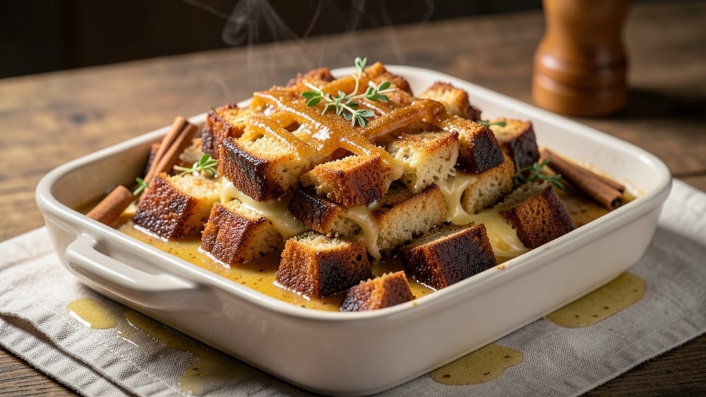 Abuelo's Mexican Bread Pudding Recipe: Cinnamon-Infused Crust With Caramelized Drizzle