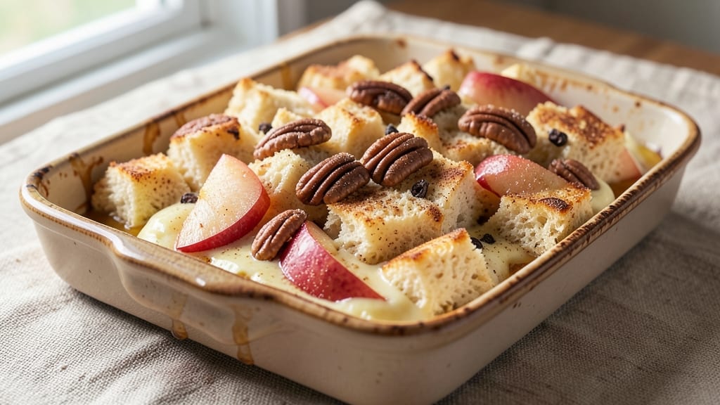 Apple Pecan Bread Pudding Recipe: Warm Spice and Nutty Crunch in Every Bite
