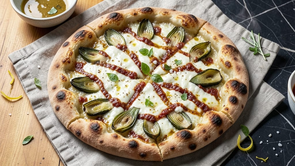 Artichoke Flatbread Pizza Recipe: Crispy Edges with Herbed Cream Cheese Filling