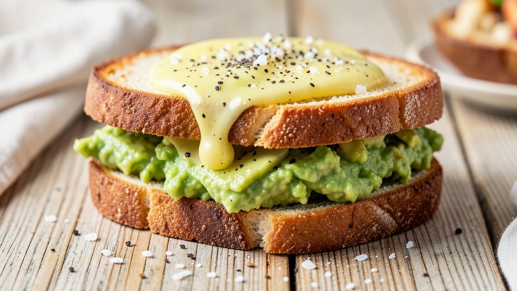 Avocado Bread Sandwich Recipe: Creamy Green and White Swirls in Toasted Crust