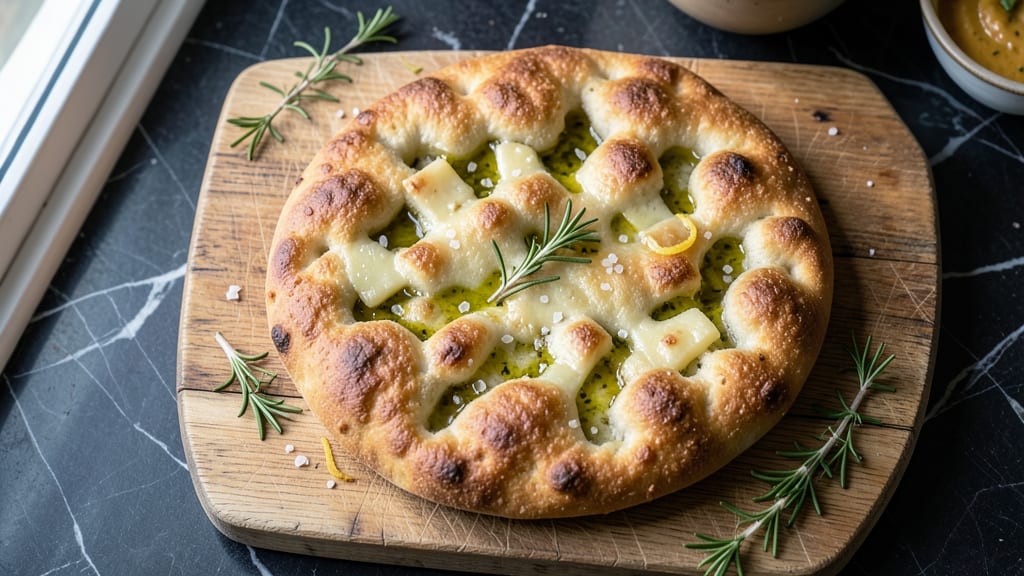 Asiago Cheese Focaccia Bread Recipe: Melty Pull-Apart Crust With Herby Freshness