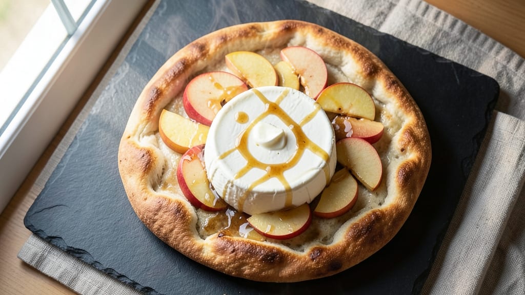 Apple Brie Flatbread Recipe: Caramelized Honey and Gooey Cheese Fusion