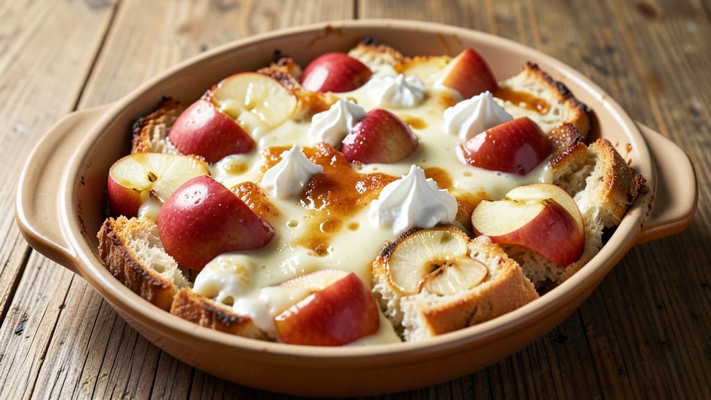 Apple Tuscan Bread Pudding Recipe: Warm Apple Cider and Sage Infusion Magic