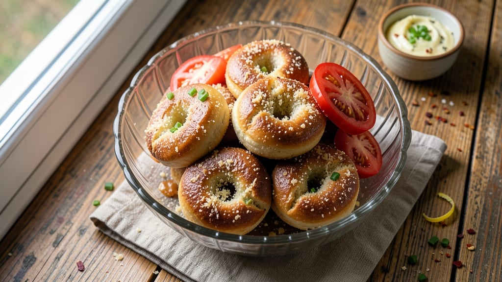 Asiago Bagel Bread Machine Recipe: Cheesy Pull-Apart Swirls With Crusty Bagel Bites