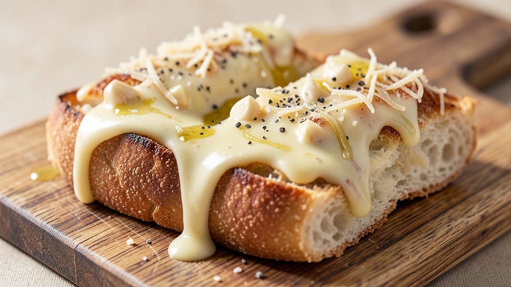 Alfredo Garlic Bread Recipe: Buttery Parmesan Crust With Garlicky Infusion